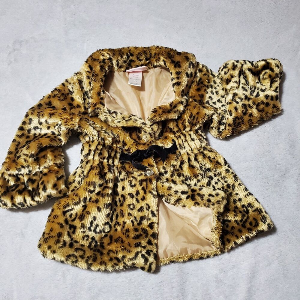 Little Lass‎ Animal print coat Size 2T Lined